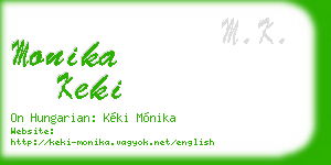 monika keki business card