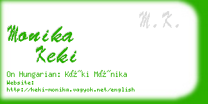 monika keki business card